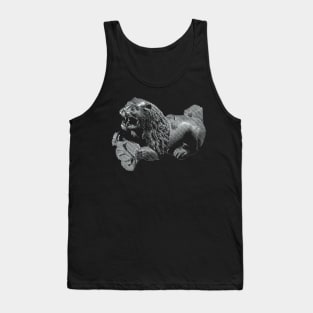 Midieval lion from 14th century model in diagonal line form Tank Top